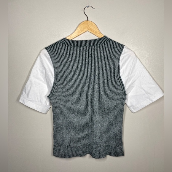 COS Ribbed Two Tone Sweater T-shirt - Picture 4 of 6